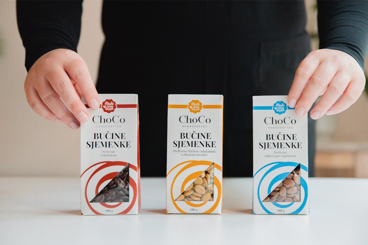 Bučine sjemenke prelivene čokoladom - ChoCo slastice